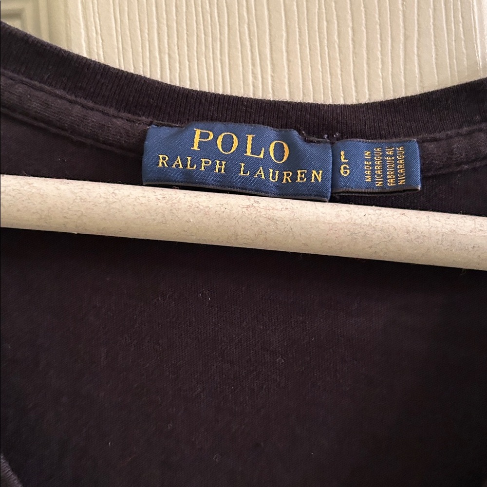 Polo by Ralph Lauren Women's Black V-Neck Tee - Picture 2 of 4